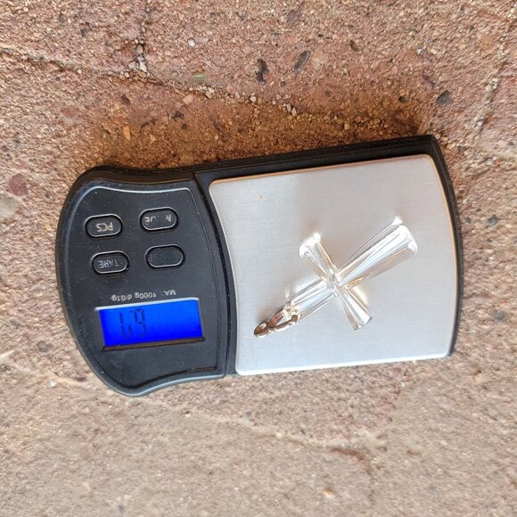 Vintage WATERFORD carved clear crystal 925 sterling silver necklace pendant - Picture 11 of 16